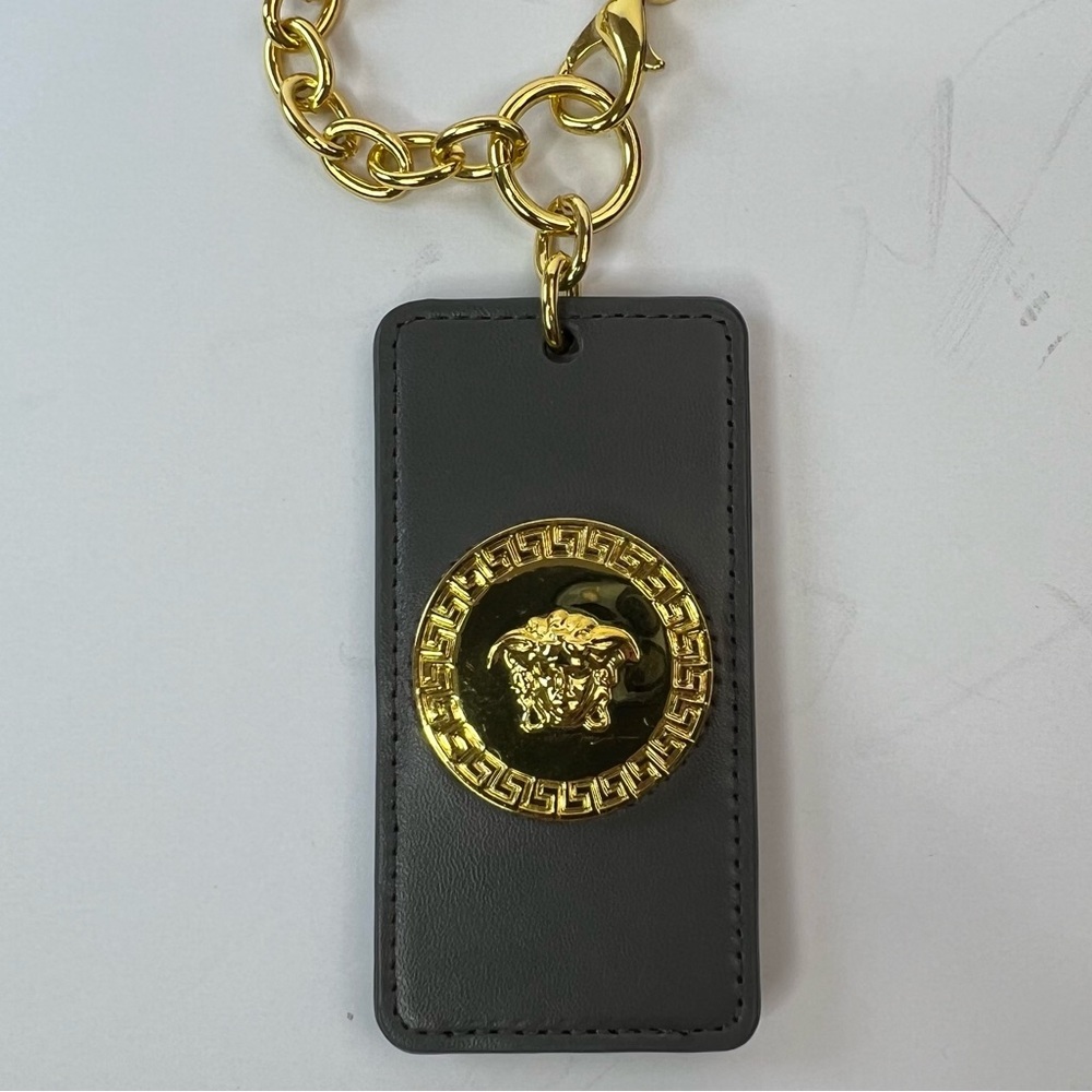 Gray & Gold Versace Luggage Tag Never Used - Picture 9 of 12